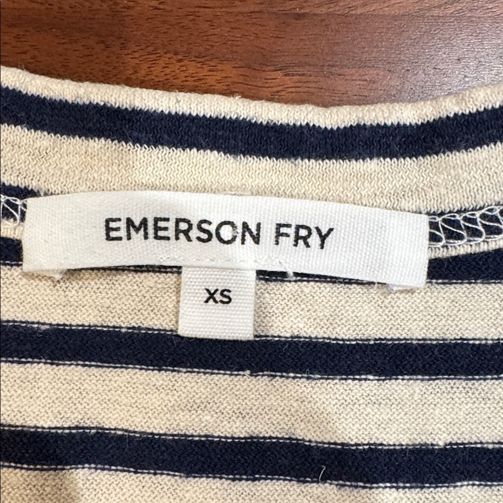Emerson Fry GO TO TANK TOP - NAVY STRIPE ORGANIC Size XSmall - Picture 4 of 6